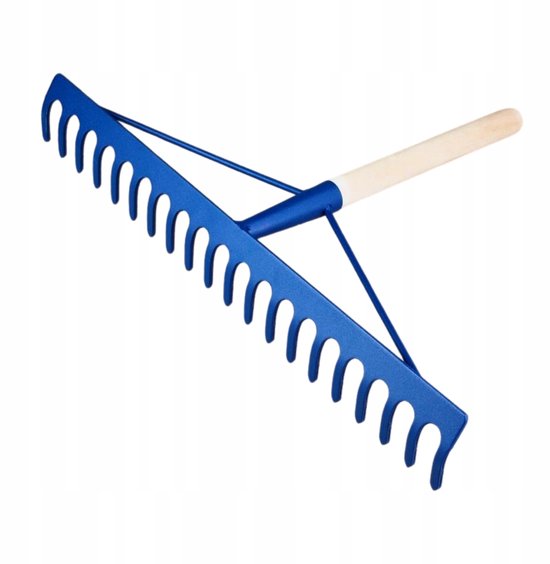 Metalen hark met 20 tanden (54 cm) en een staal van 140 cm — afbeelding 4