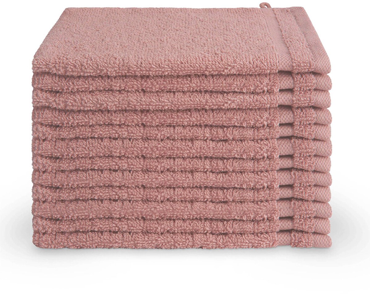 Byrklund washandjes 12 stuks - Hotelkwaliteit - 16x21 - Oud Roze