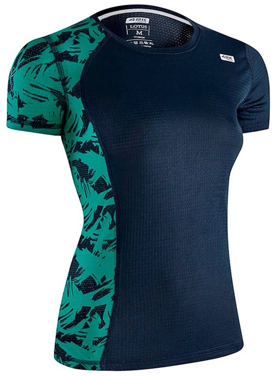 42k Running Lotus T-shirt Met Korte Mouwen Blauw XL Vrouw
