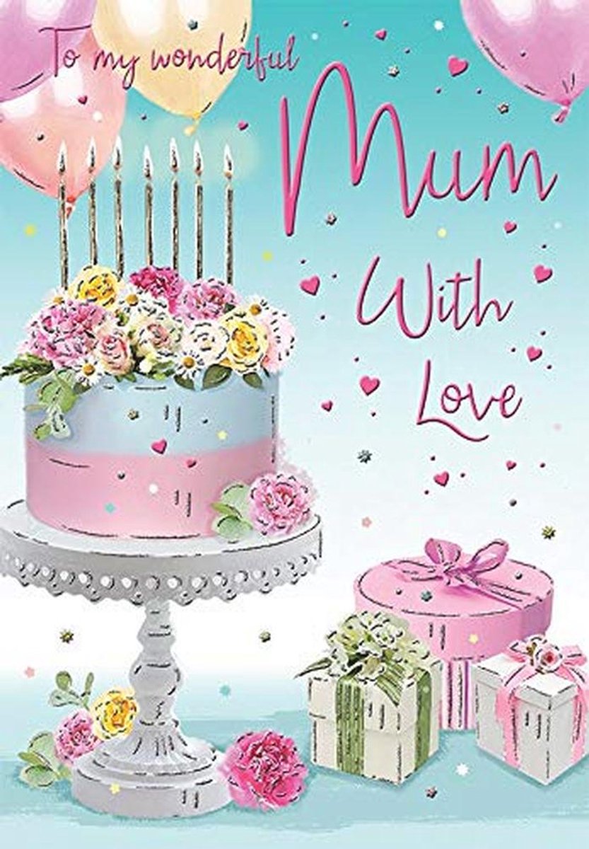 Verjaardagskaart voor Mama - 9 x 6 inch