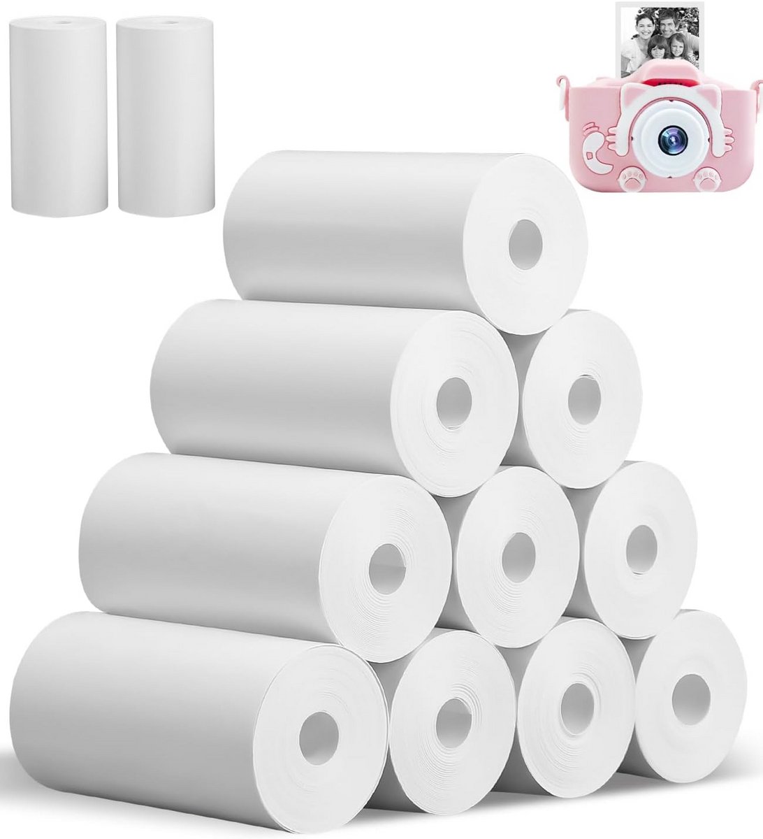 12 rollen 57 x 30 mm thermisch papier voor instant camera's - navulpapier zonder inkt