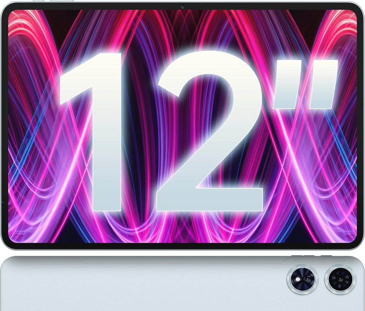 12 Inch 90Hz Tablet met Dual-SIM, 4G LTE en 5G WiFi – Octa-Core, 16GB RAM, 128GB ROM, 8000mAh