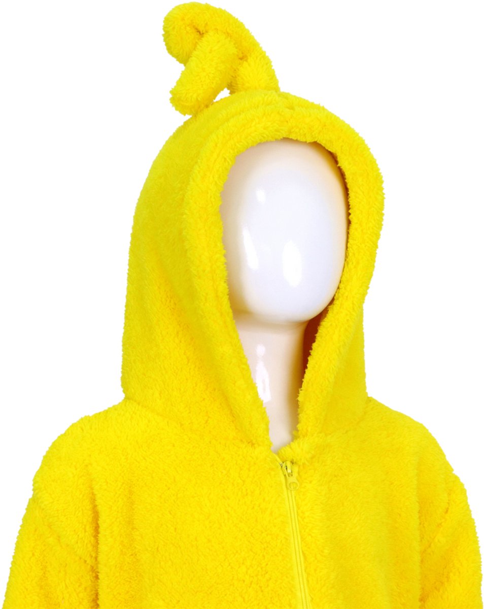 JOYAKIDS® Tele Onesie Laa Kinderen | Carnavalskleding Jongen & Meisje | Verkleedkleren Meisjes Jongens | Geel Verkleedkostuum Kids | Tubbie Kostuum Kind | Carnaval kleding | Verkleedkleding | Verkleed als | Groepskostuum | — afbeelding 8
