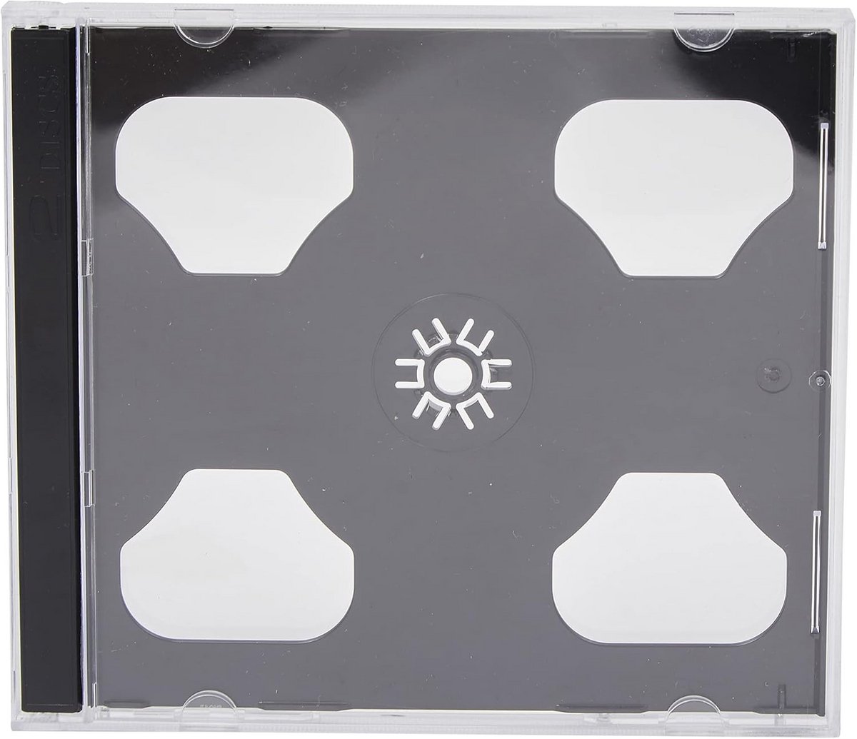 5x Dubbele CD Jewel Case 10.4mm met Zwarte Inleg - Opslag voor 2 Schijven