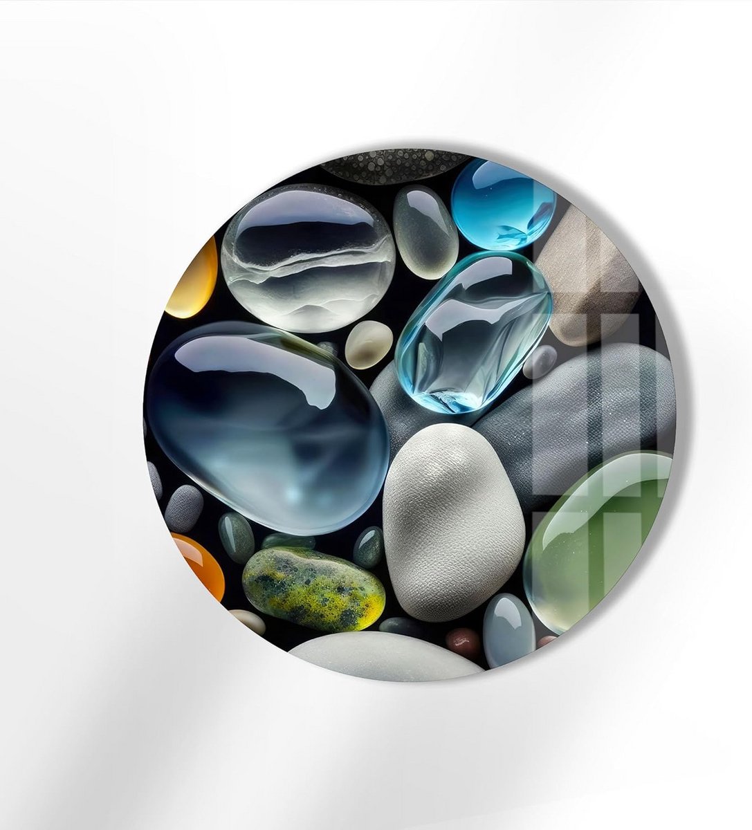 Ronde Glas Wanddecoratie 60 cm Diameter Gehard Glas Foto Kunst