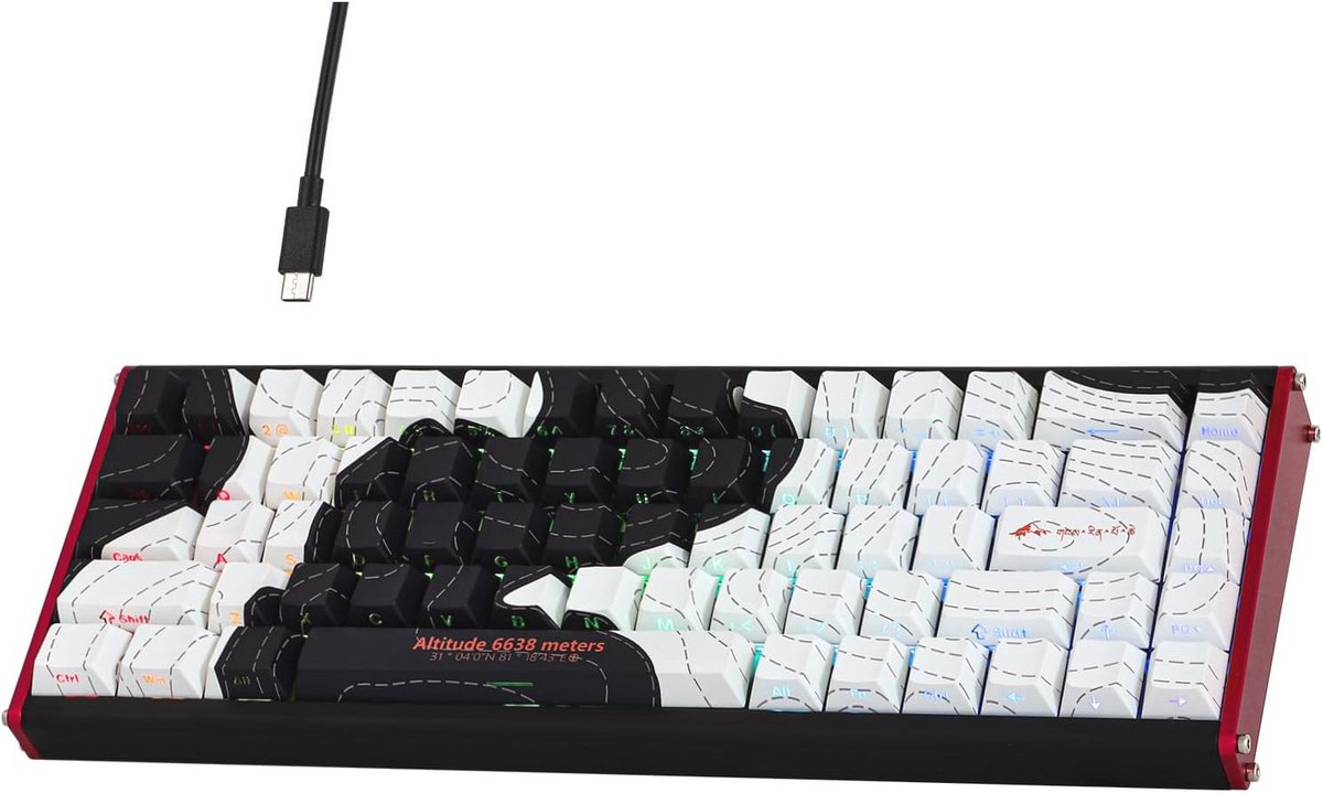 Gaming Toetsenbord 68 Toetsen met Magnetische Schakelaar en RGB Verlichting – 8K Polling Snelheid, 0.125ms Latentie, USB Bedraad