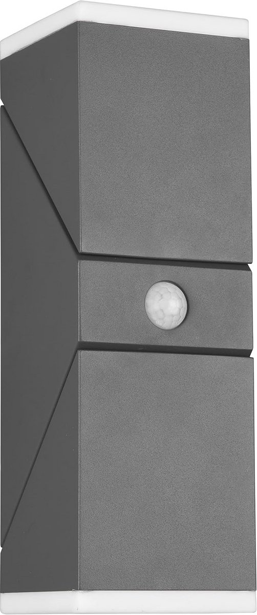 LED Buitenwandlamp met Bewegingssensor en Oriëntatielicht – Antraciet Aluminium