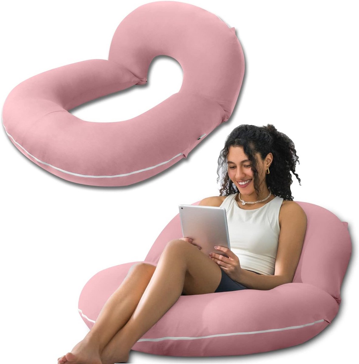 Leeskussen voor Bed en Ontspanning - Comfortabel Rugkussen voor Volwassenen en Kinderen, Ideaal voor Lezen, TV Kijken en Borstvoeding