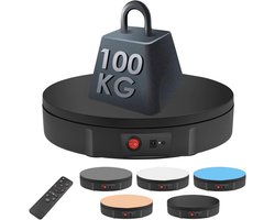 Platine tournante 360 degrés - Électrique, vitesse réglable, capacité de 100 kg, pour la Photographie et la lecture vidéo