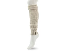 Bonnie Doon Beenwarmers Ecru Unisex Onze Size - Dames en Heren - Sleever - Legwarmer - Grof Gebreid - Wol - 1 paar - Warm - Comfortabel - Beige Mele - Ecru Heather- Mode Accessoire - BE021766.218