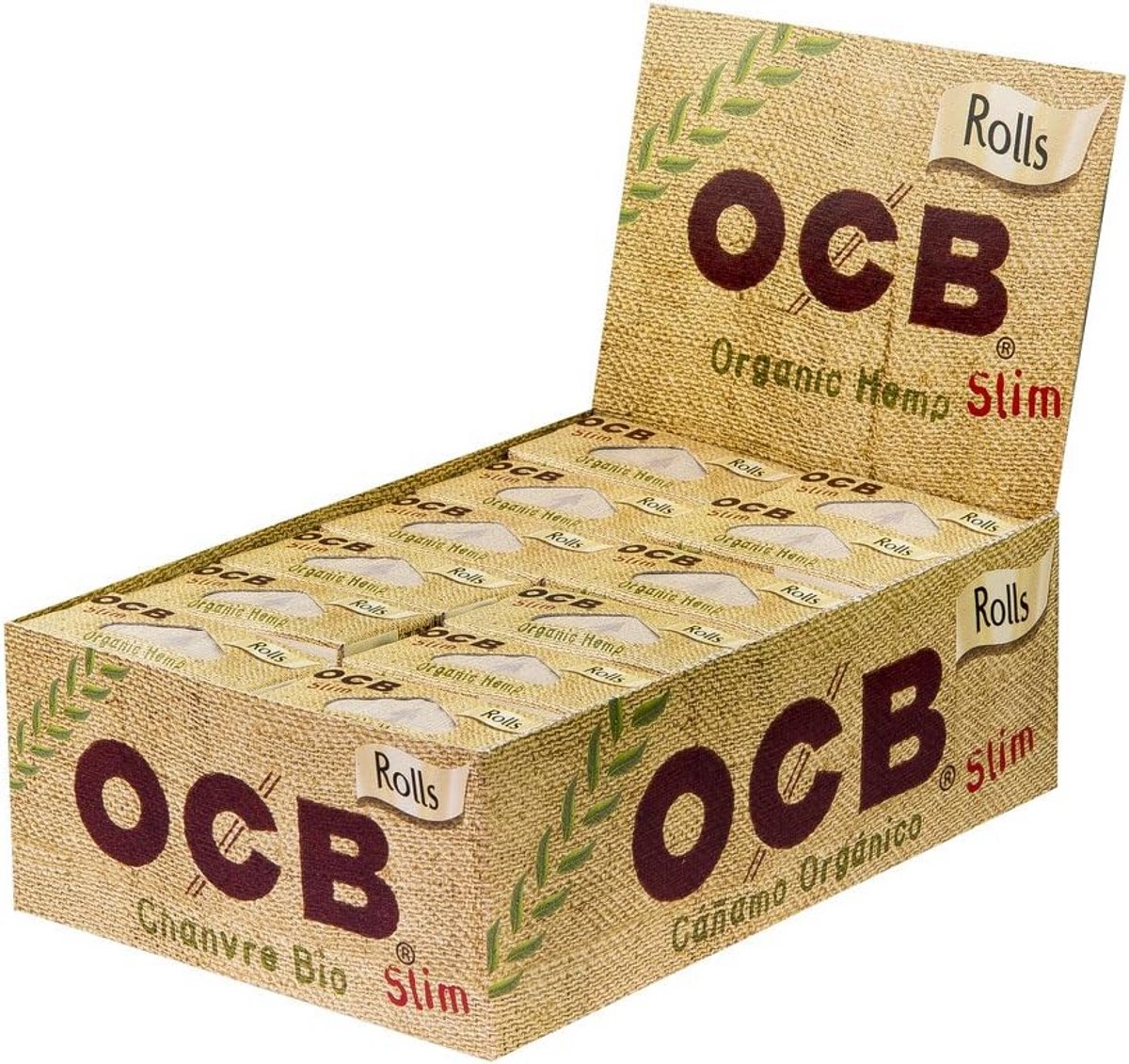 Biologisch Hennep Slim Rollen 4 Meter 3 Verpakkingen (72 Stuks)
