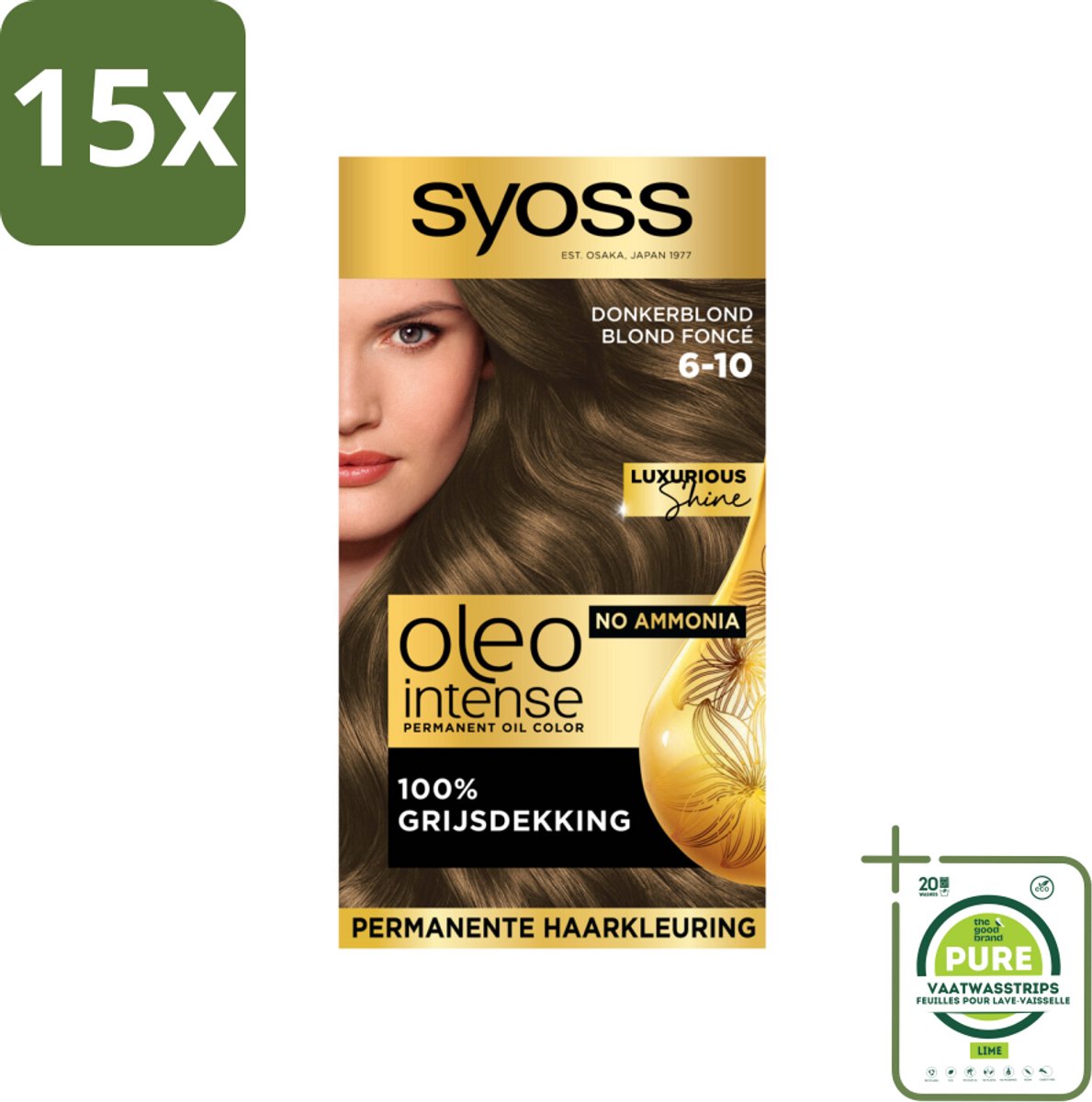 Syoss Oleo Intense - Haarverf - 6-10 - Donkerblond - 115ml x 15