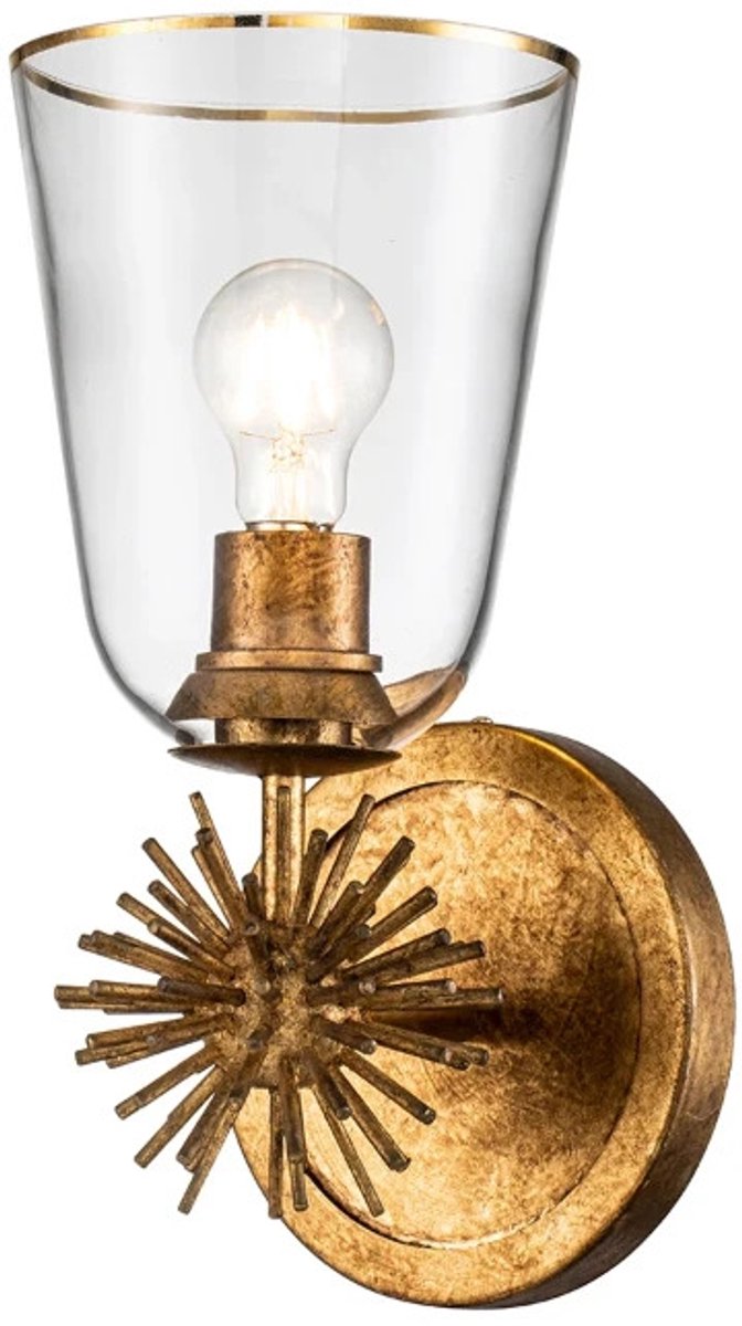 Elstead Lighting LED Wandlamp Staring | 1X E27 Max 40W | Distressed Gold