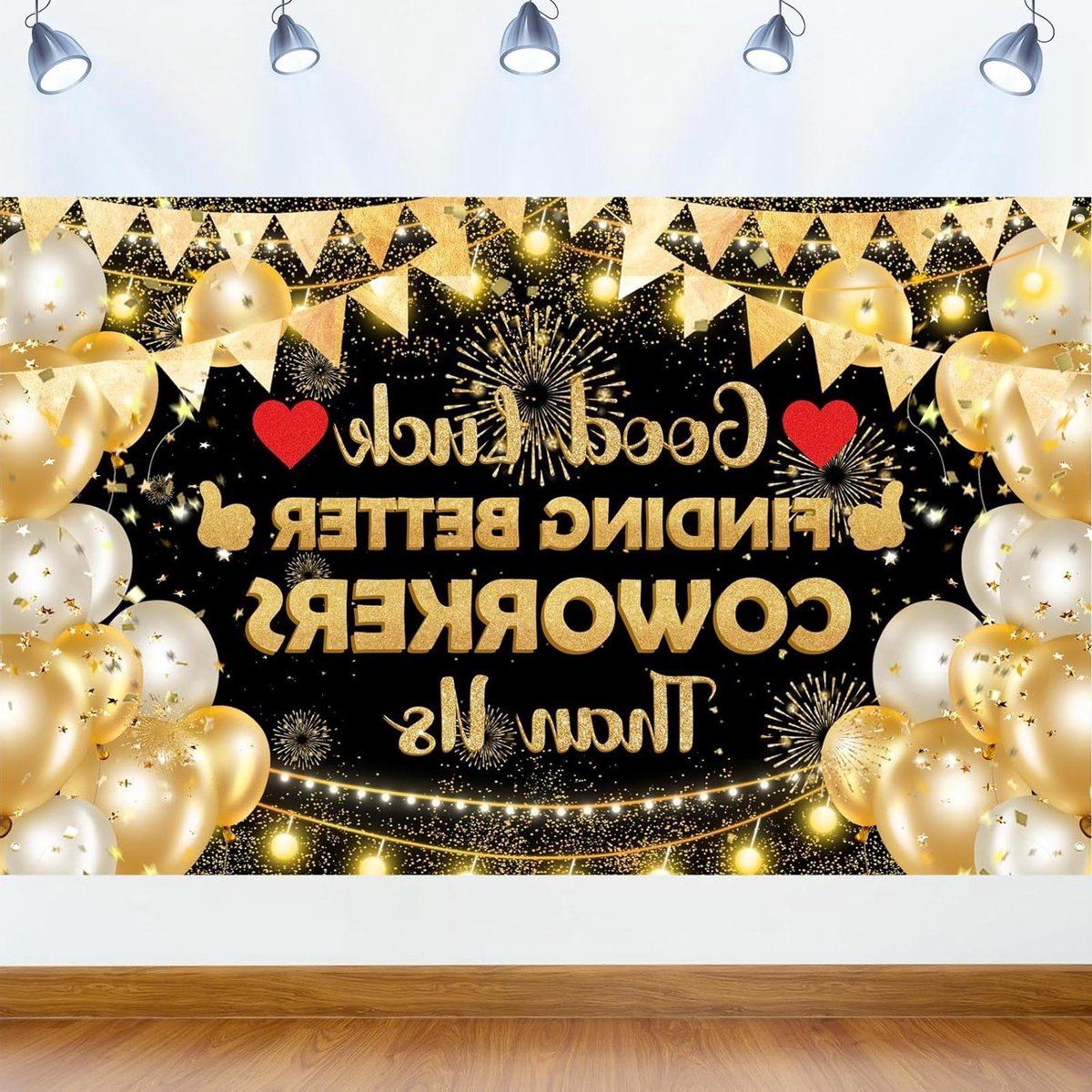 Provento - Decoraties voor afscheidsfeest: Good Luck banner voor collega's, Coworker vertrek decoraties, benodigdheden voor collega Going Away party.
