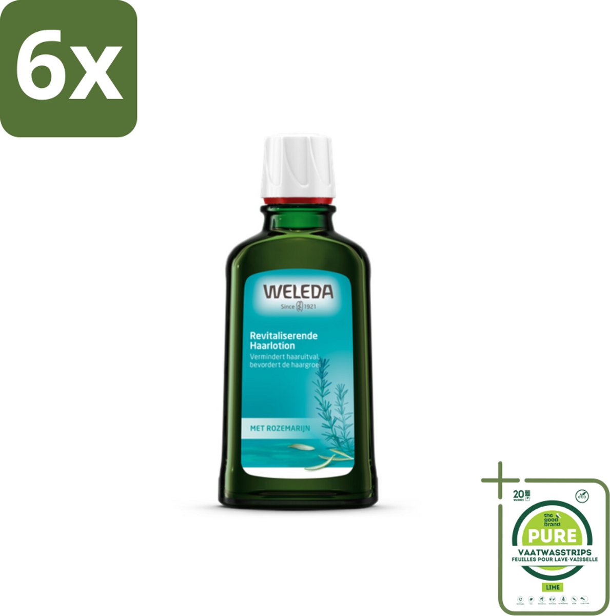WELEDA - Haarlotion - Rozemarijn - 100 ml - Voordeelverpakking - 6 stuks - Haaruitval - Haargroei stimuleren