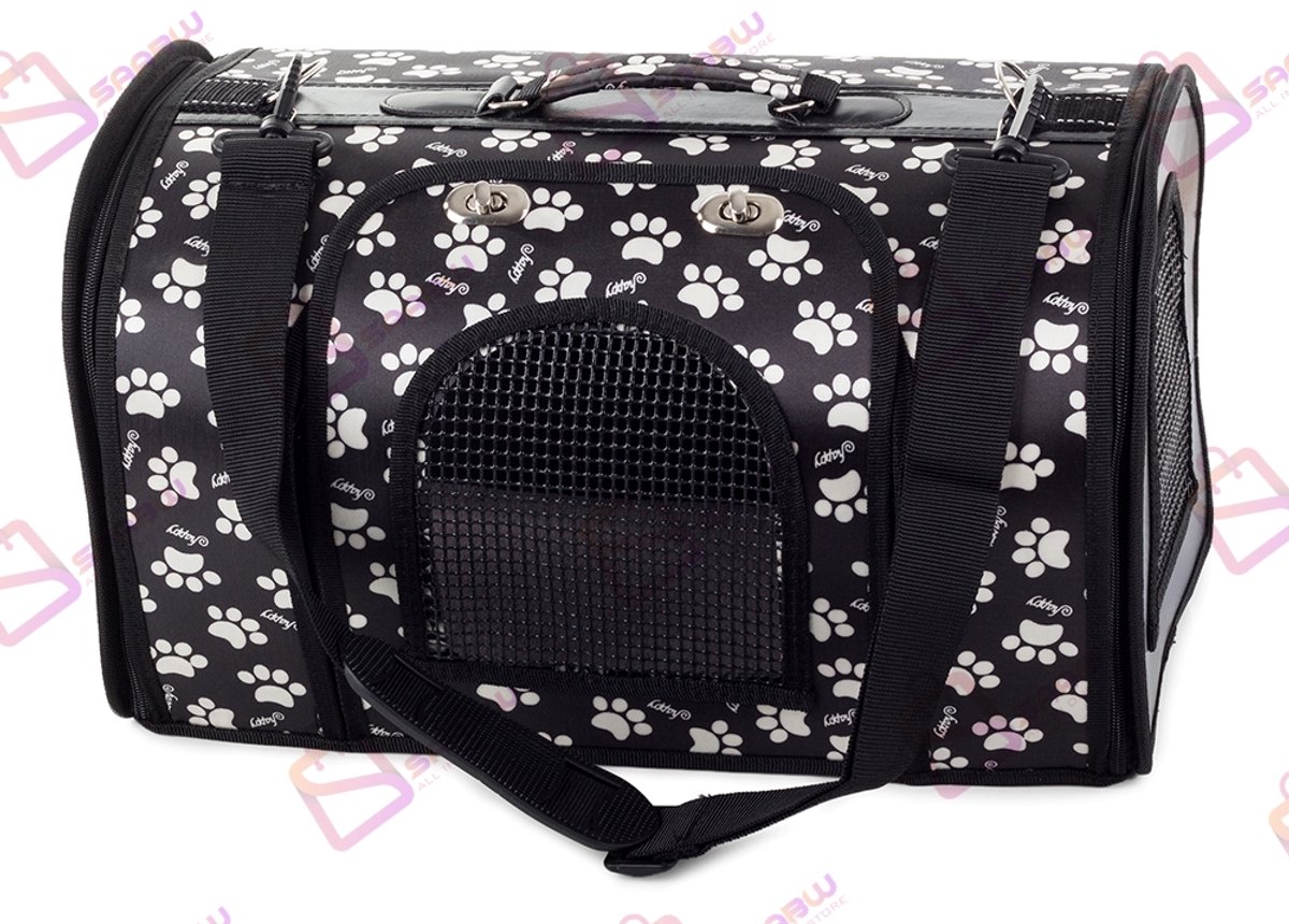 TRANSPORTTAS VOOR HONDEN EN KATTEN–49 CM–Kat–Hond –reistas waterdicht–Huisdier kat vervoer–Reismand–reistas voordraagtas kat–rugtas kat–transporttas kat– rugzak om hond te dragen–draagtas kat–hondenrugzak–zwart–13954