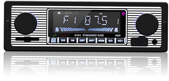 Car Radio with Bluetooth, 4 x 60W Car Audio FM Radio, USB/MP3/AUX Port, Hands-Free Calling with Wireless Remote Control