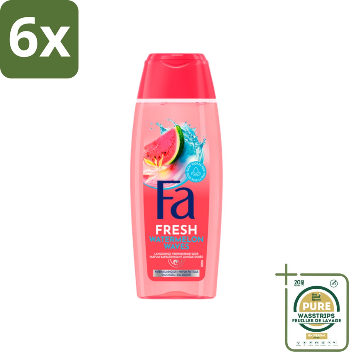 Fa – Douchegel – Fiji Dream – 250 ml - Voordeelverpakking - 6 stuks - Douchegel voor huid - Tropische geur