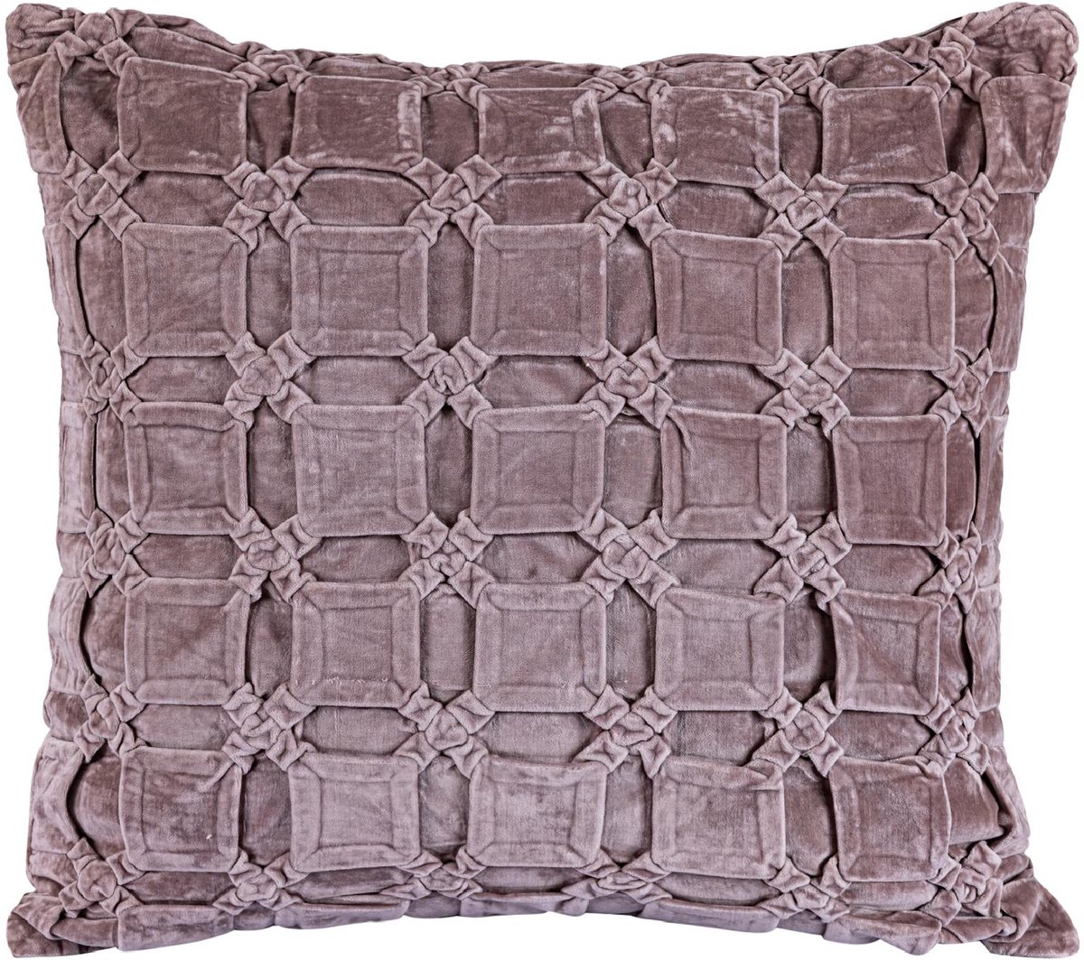 PTMD Sierkussen Nasim - 60x60x10 cm - Katoen - Roze