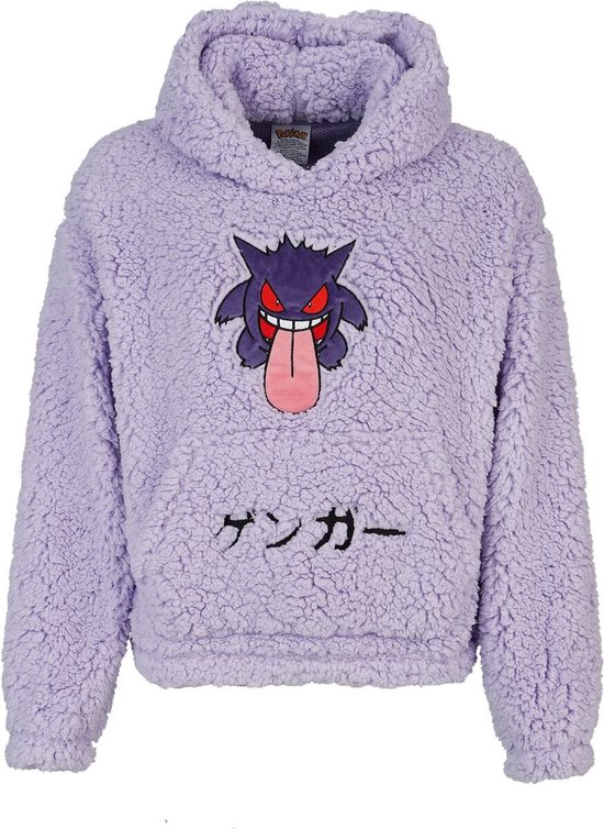 Pokémon - Sweat à capuche/pull en peluche Gengar - XL - Violet