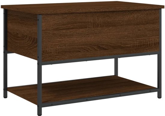 Banc de rangement vidaXL 70 x 42,5 x 47 cm, bois traité, couleur chêne marron - Banc de rangement - Bancs de rangement - Banc d'entrée - Banc à chaussures