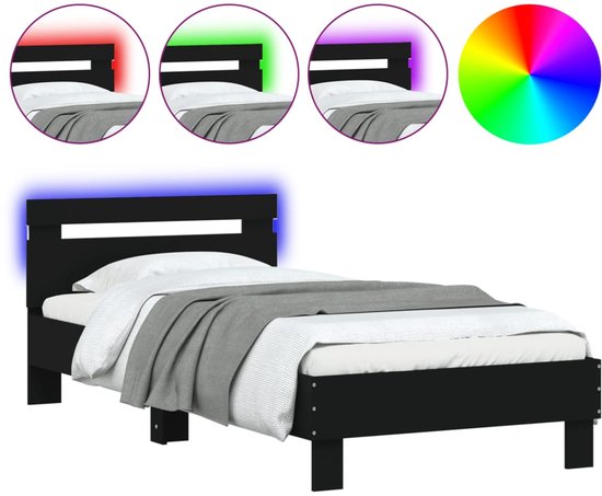 vidaXL-Bedframe-met-hoofdbord-en-LED-verlichting-zwart-90x200-cm