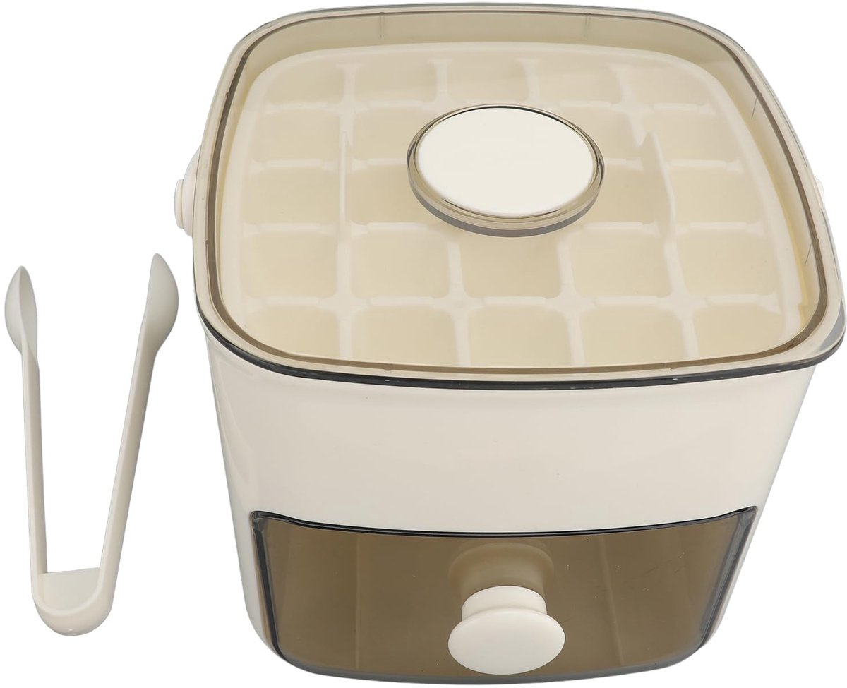 Unyqoos® Complete set voor ijsblokjes met twee schalen en ruime opslagcontainer