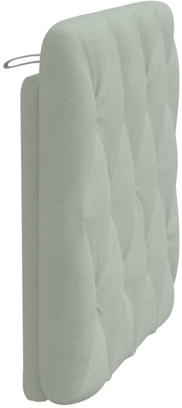 vidaXL - Coussin tête de lit - 90 - cm - velours - gris clair