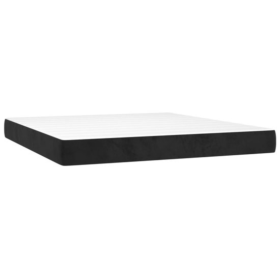 vidaXL-Boxspring-met-matras-fluweel-zwart-160x200-cm
