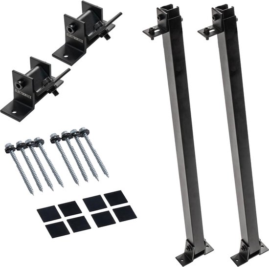 Zonnepaneelhouder Plat Dak 30°-60° - Aluminium Set Van 2 Voor PV Panelen