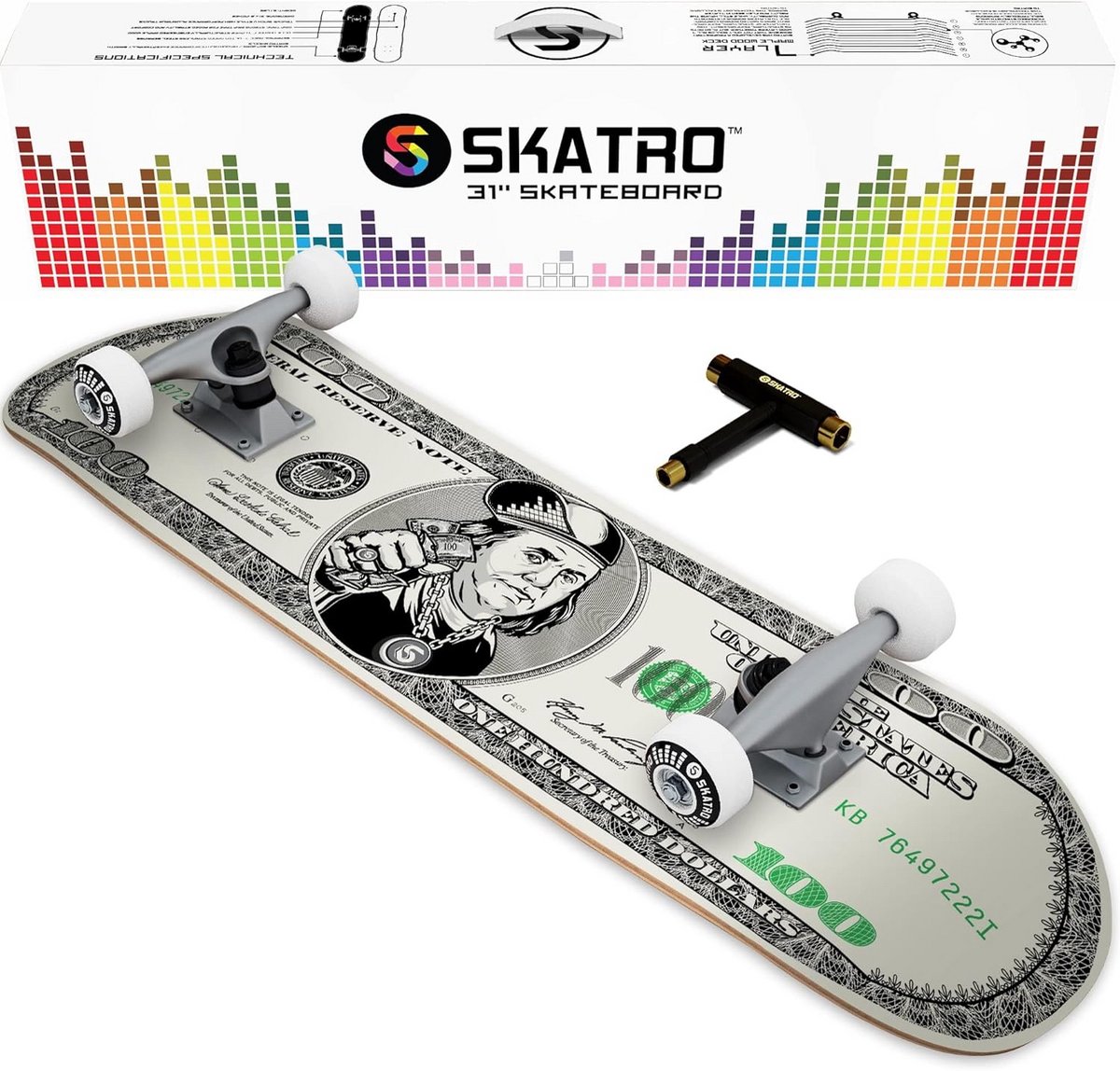 Compleet Skateboard 31 Inch - Duurzaam & Wendbaar voor Beginners tot Volwassenen