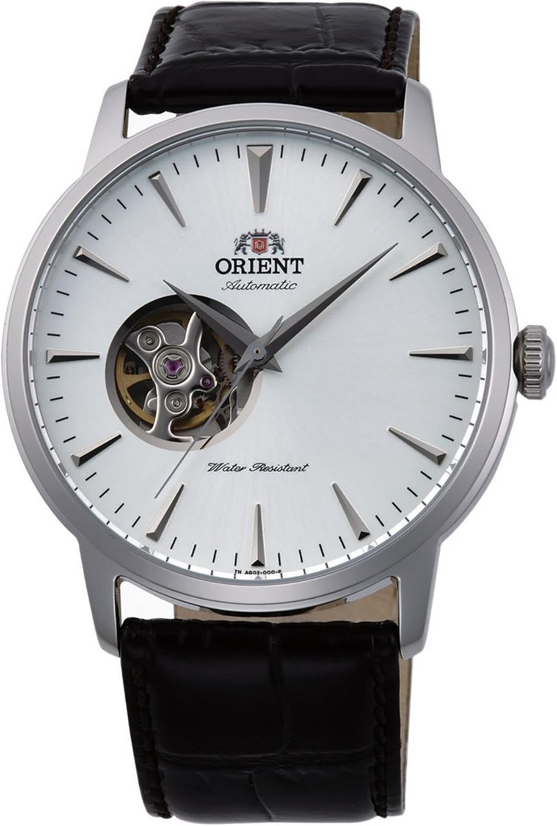 Klassiek Herenhorloge Mechanisch Open Hart Lichtgrijs Zilverkleurig 41mm