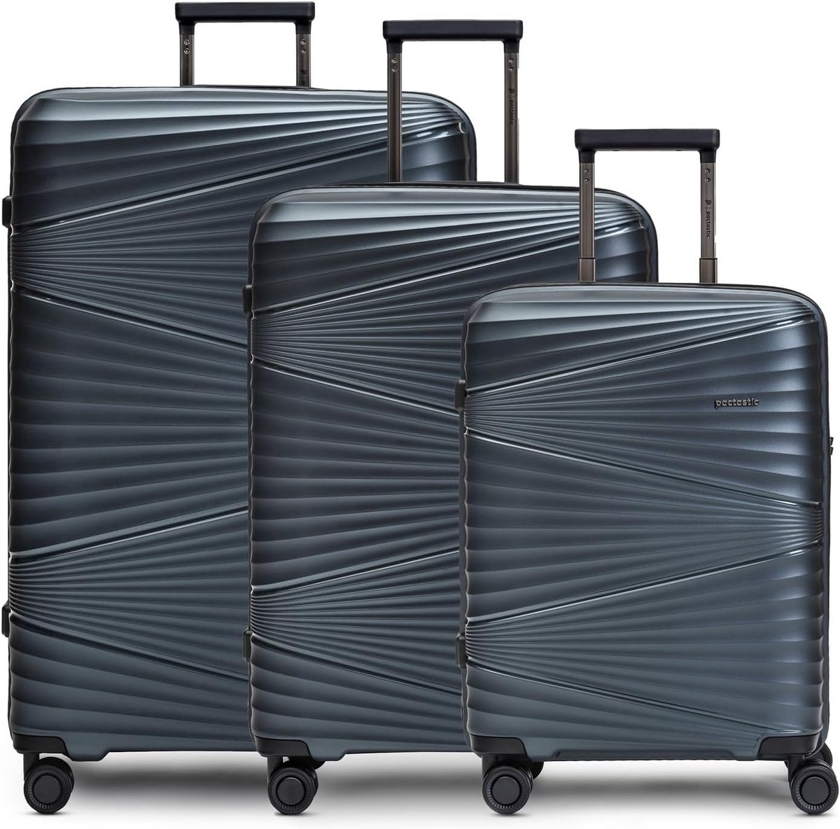 Koffer Set - Reisbagage - Lange Reizen - TSA Slot & 4 Wielen - 3 Delig - Zwart