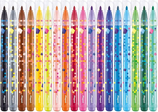 Viltstiften bruynzeel set à 12 kleuren | Set a 12 stuk | 6 stuks