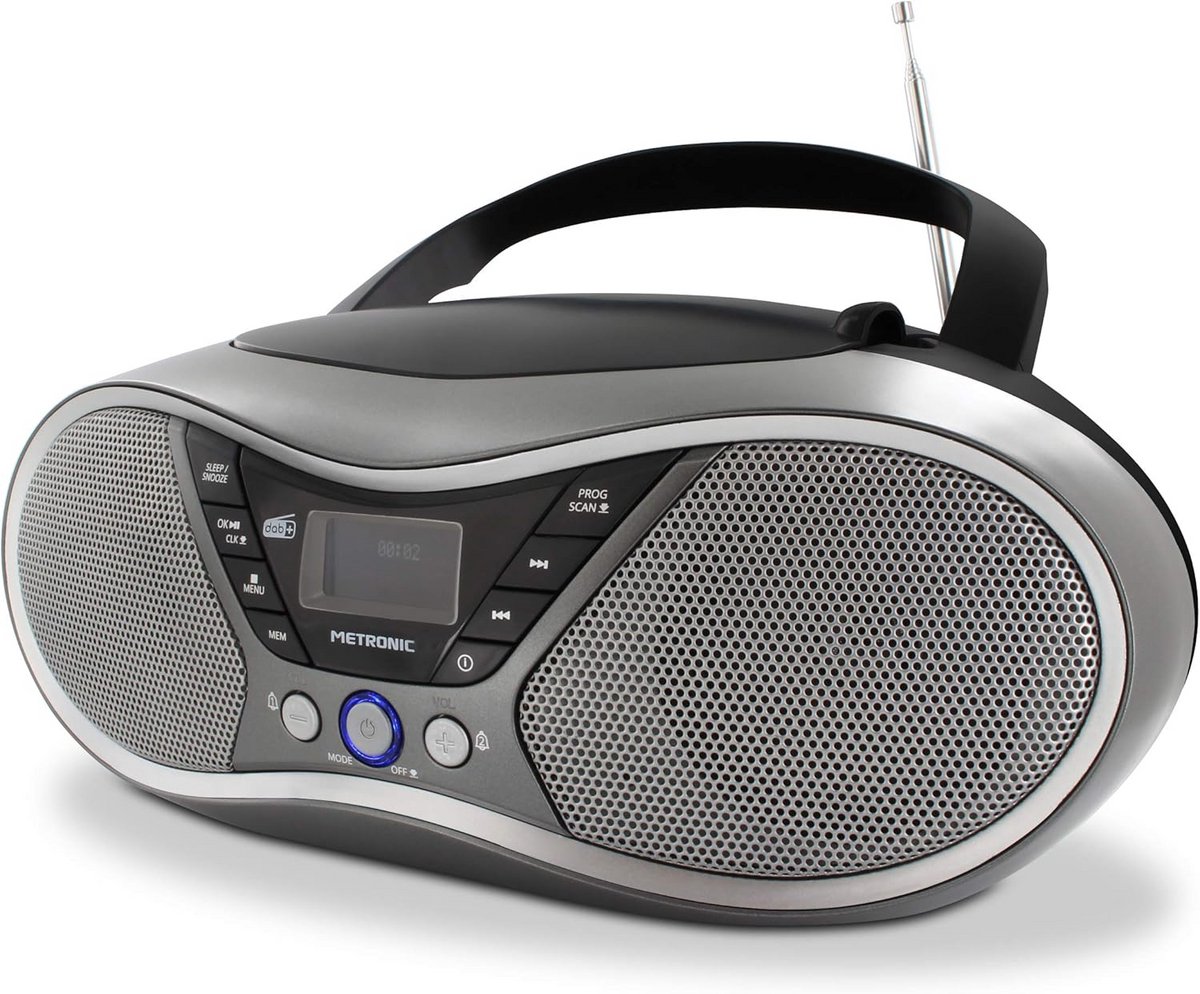 Draagbare CD-Radio met DAB+ en USB voor MP3 Muziek