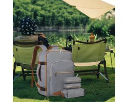 MODFU Dames Reisrugzak 40L Oxford Handbagage Rugtas met Laptopvak 17,3 inch en Opbergsets