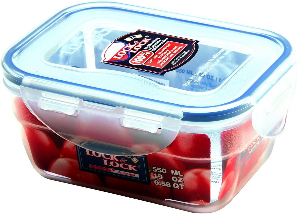 Set van 12 Stapelbare Vershouddozen 550 ml Rechthoekig - Lucht- en Waterdicht