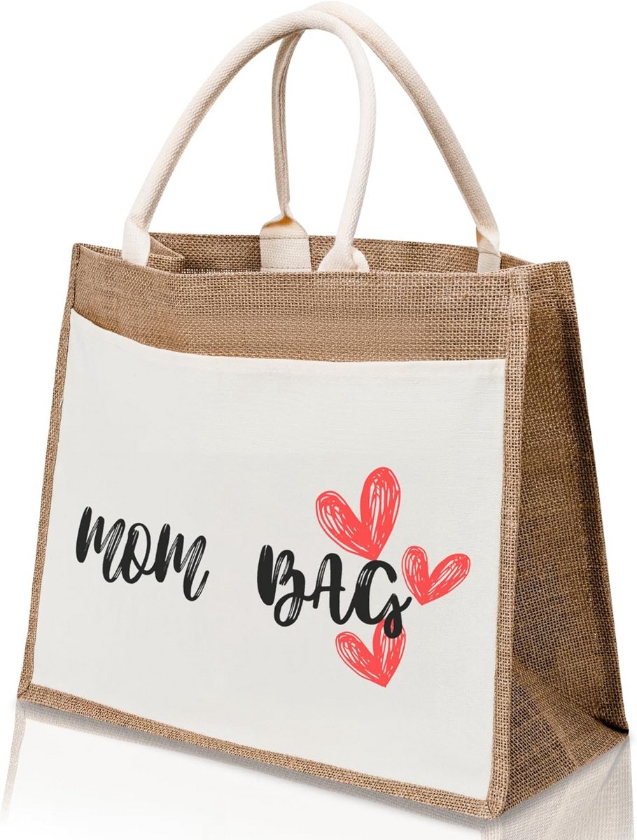 Grote Jute Boodschappentas - Stevige Shopper voor Boodschappen en Cadeau