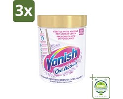 3 x Vanish Oxi Action - Vlekkenverwijderaar - Wasbooster - Zonder Bleek - Witte Was - 1 Kg - Grootverpakking - Vlekkenverwijderaar - Wasverbeteraar - Witwas - Vlekken Verwijderen - Witheid Herstellen