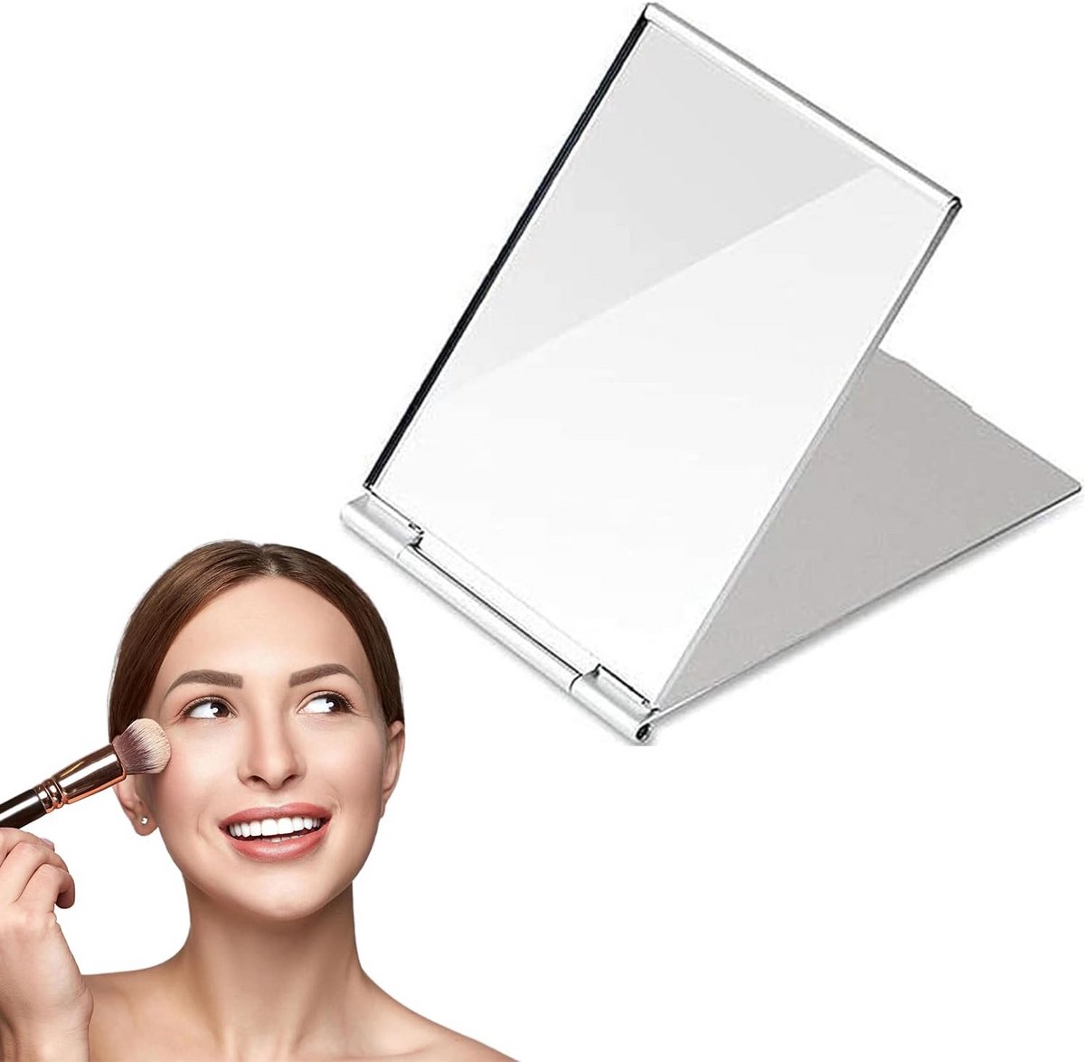 Draagbare Opvouwbare Make-up Spiegel - Ultra Slank en Lichtgewicht voor Reizen