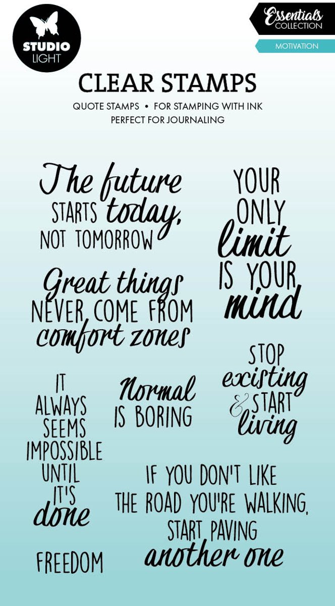 Clear stamps quotes Motivation - Essentials nr. 928