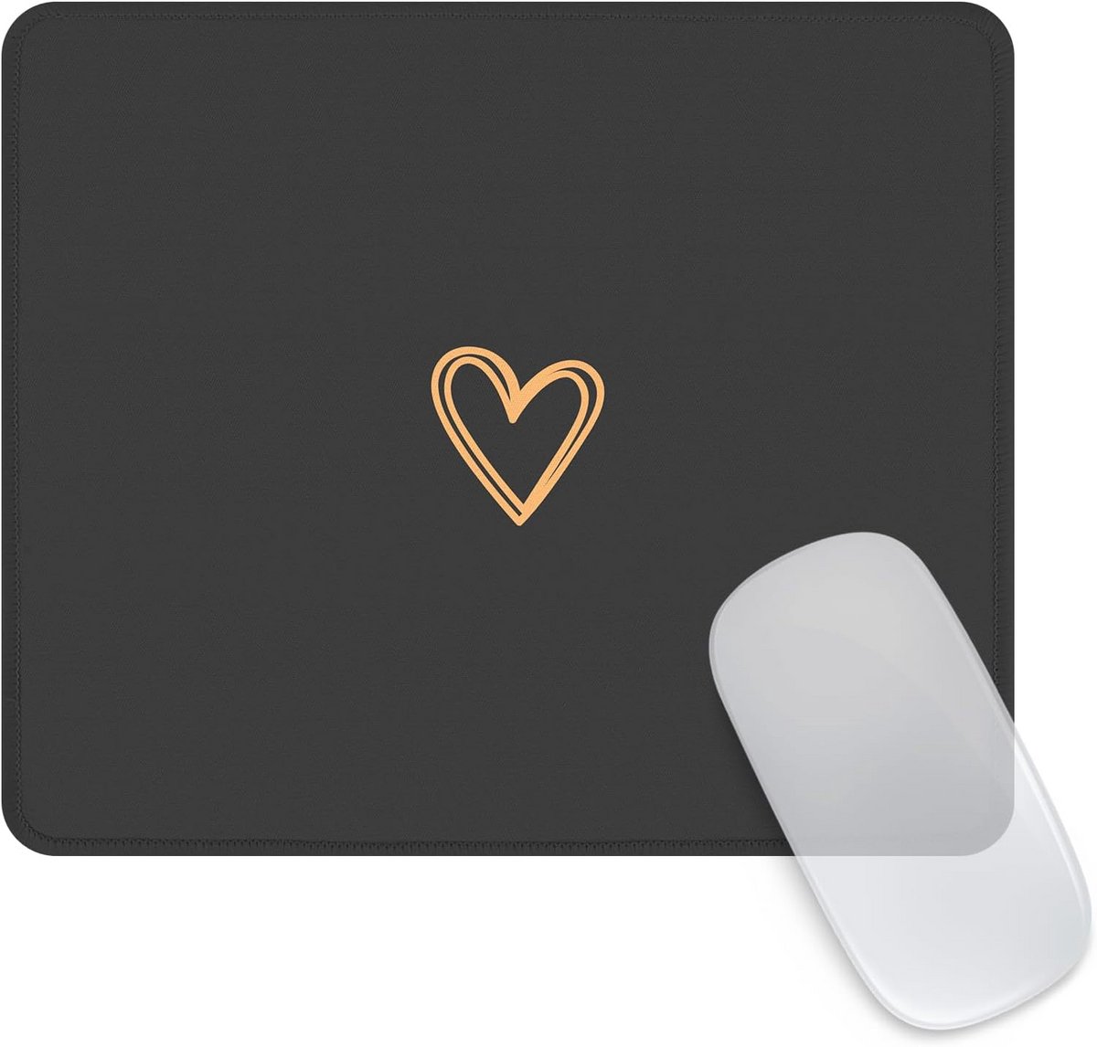 Esthetische Vierkante Muismat Hart Patroon - Antislip & Waterdicht Bureau Accessoire