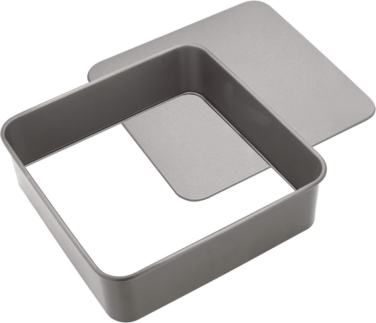Vierkante Bakvorm met Losse Bodem en Rand - Koolstofstaal - 25x25 cm