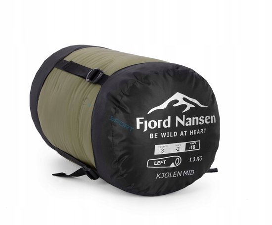Fjord Nansen Kjolen Mid Slaapzak -16°C Olijfgroen Linker Rits — afbeelding 4