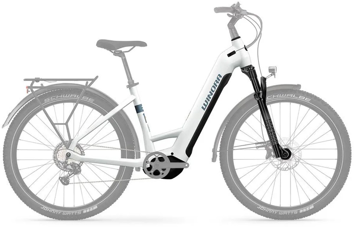 Winora Yucatan X12 Pro 27.5´´ E-bike Frame Voor Stadsfiets Zilver 55 / 500Wh
