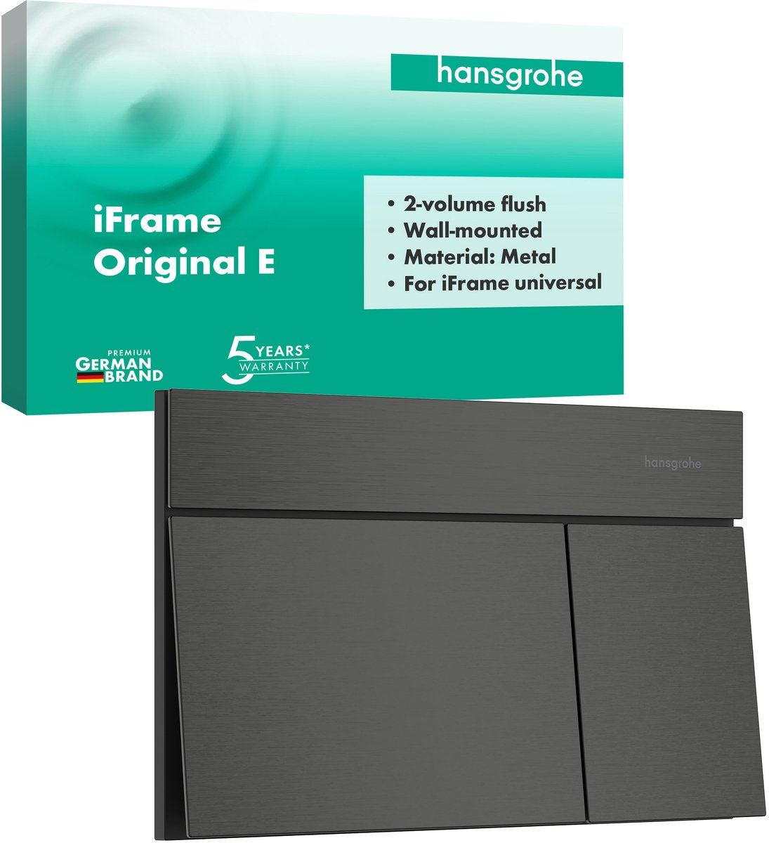 Hansgrohe iFrame Element E - Spoelbediening, geborsteld zwart chroom 66003340