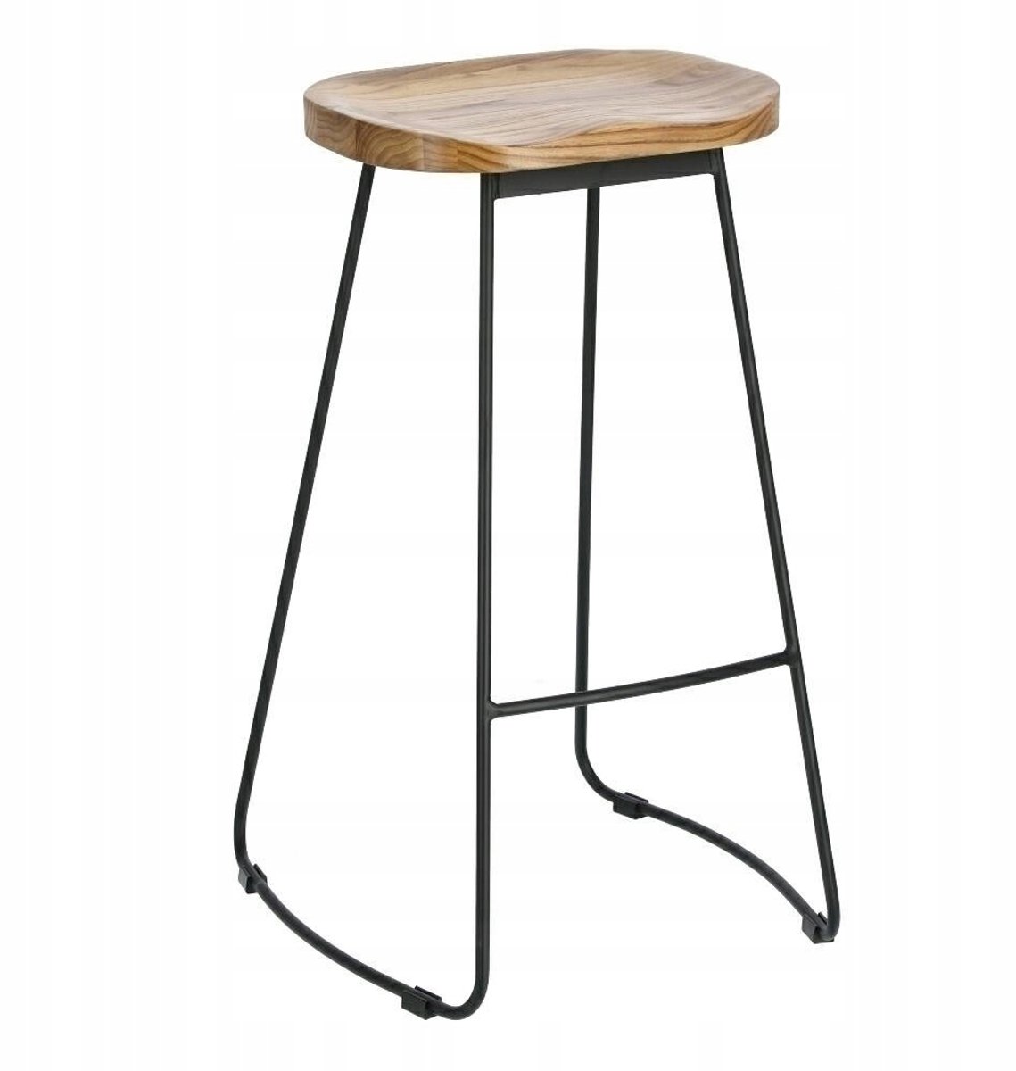 Intesi Cazas Barkruk - Stijlvol & Comfortabel met Houten Zitting Zwart