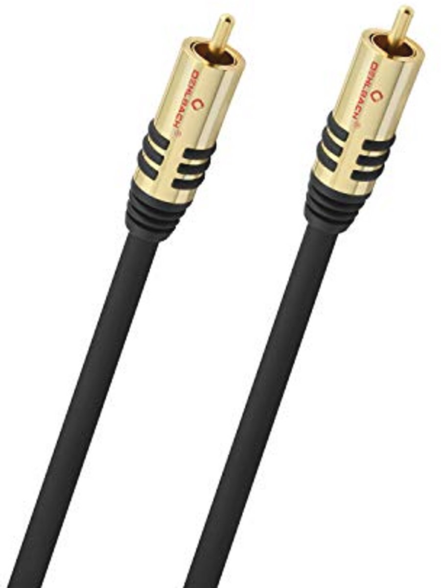 Subwoofer Cinch Kabel - 5m - Flexibele Audiokabel voor Diepe Frequenties - Zwart