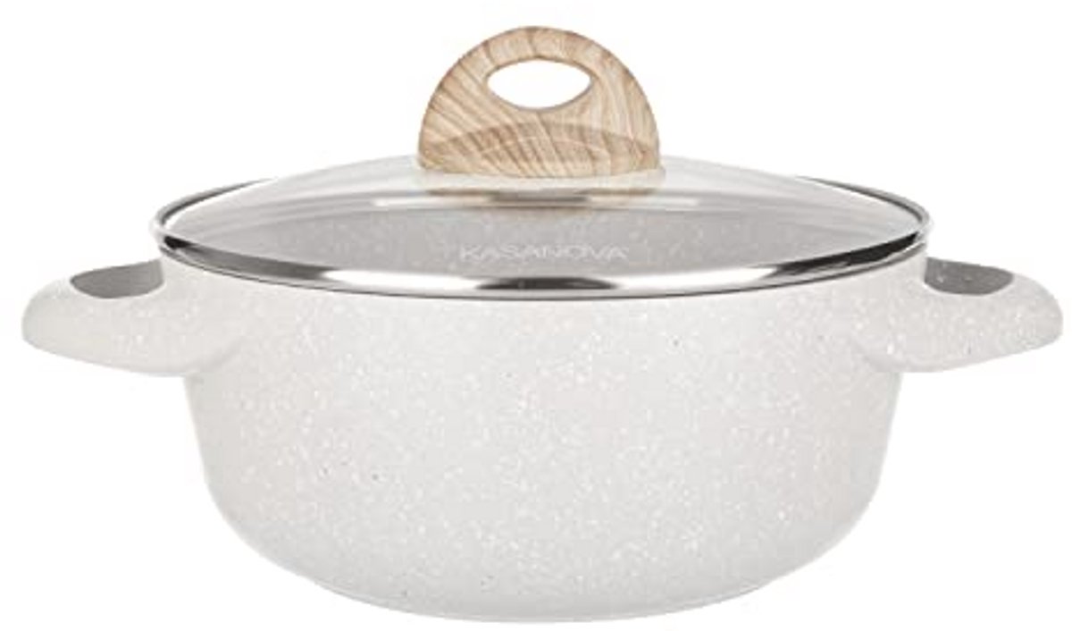 24 cm Braadpan met Deksel - Gezond Koken zonder Vet