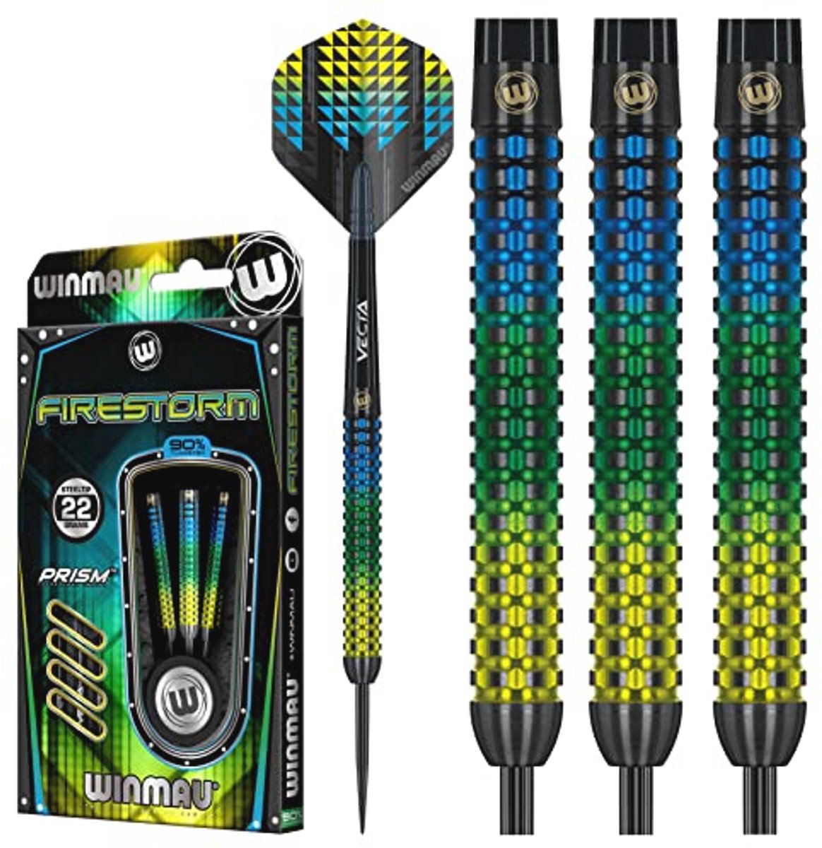 Tungsten Darts Set 22 gram met Flights en Stengels